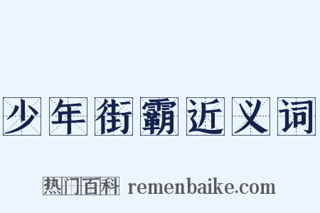 少年街霸近义词是什么意思的图片